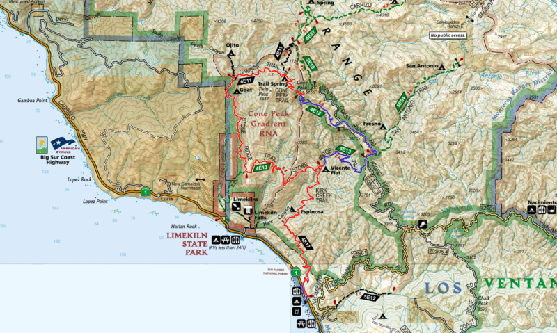 Ventana Wilderness Route Map for Backpack April-2022.png